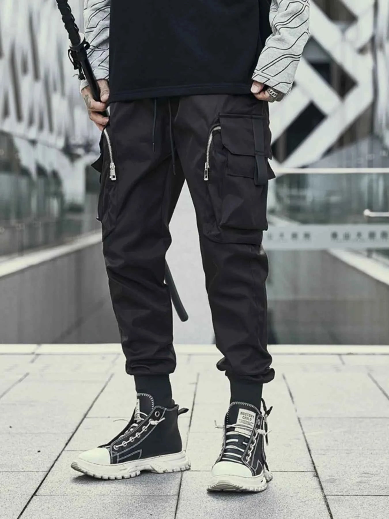 Men's Cargo Joggers with Multi-Pockets