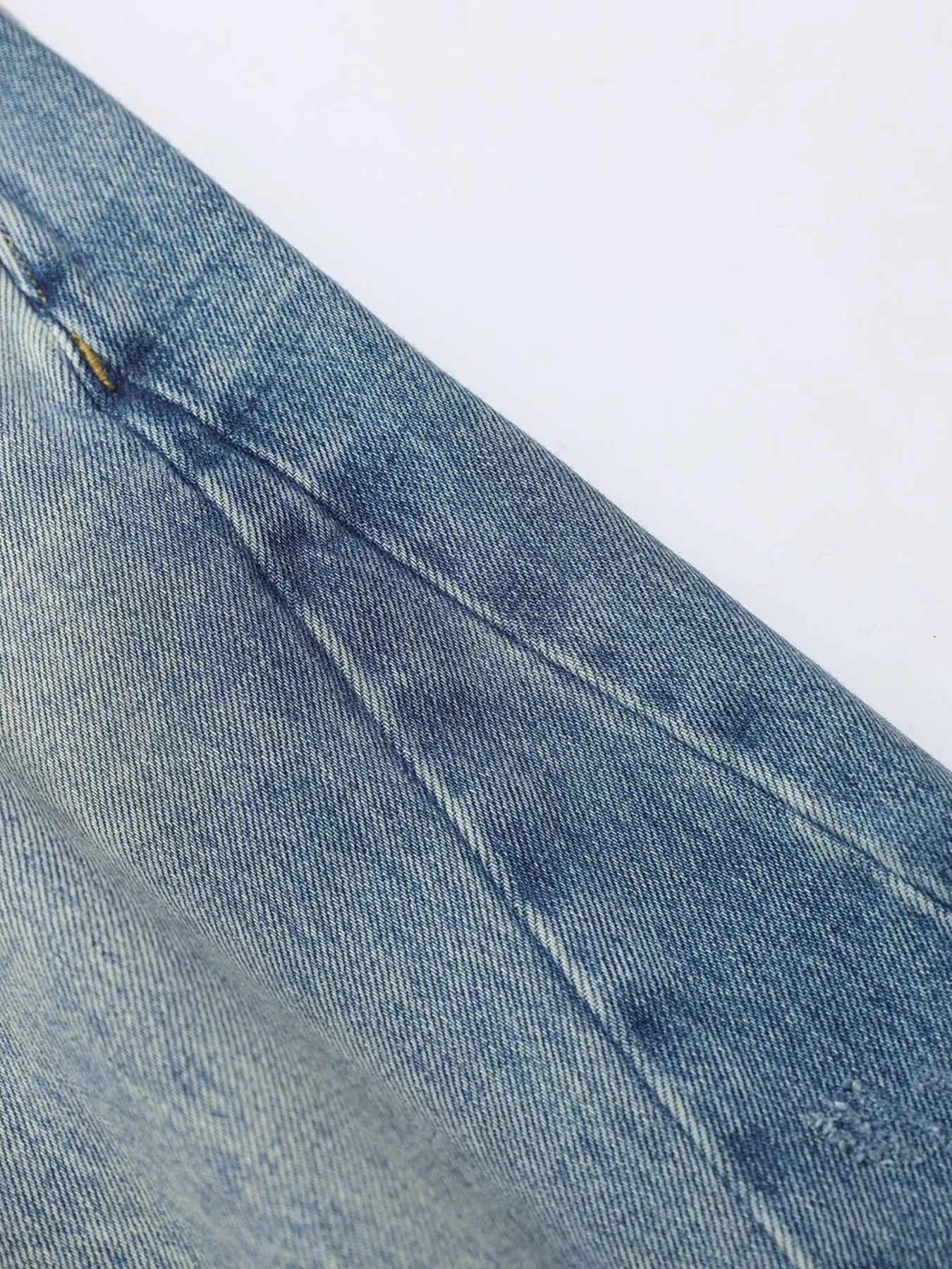 Men's Wide Leg Baggy Washed Jeans