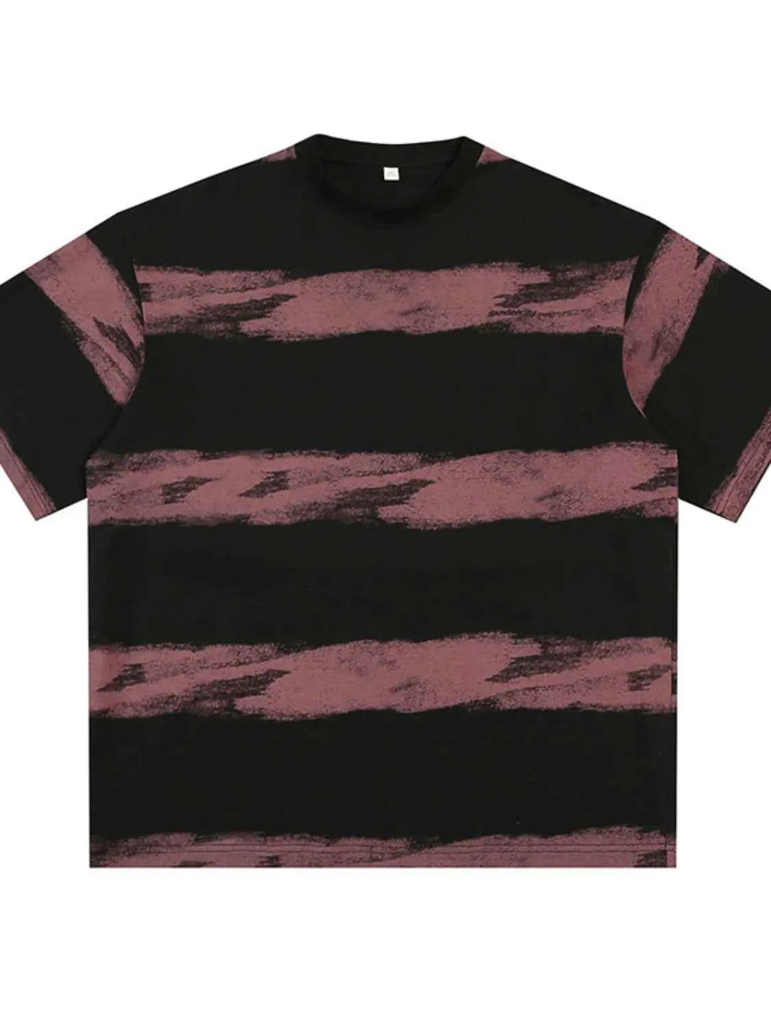 Men's Plus Size Basic style Round Neck Striped T-Shirt