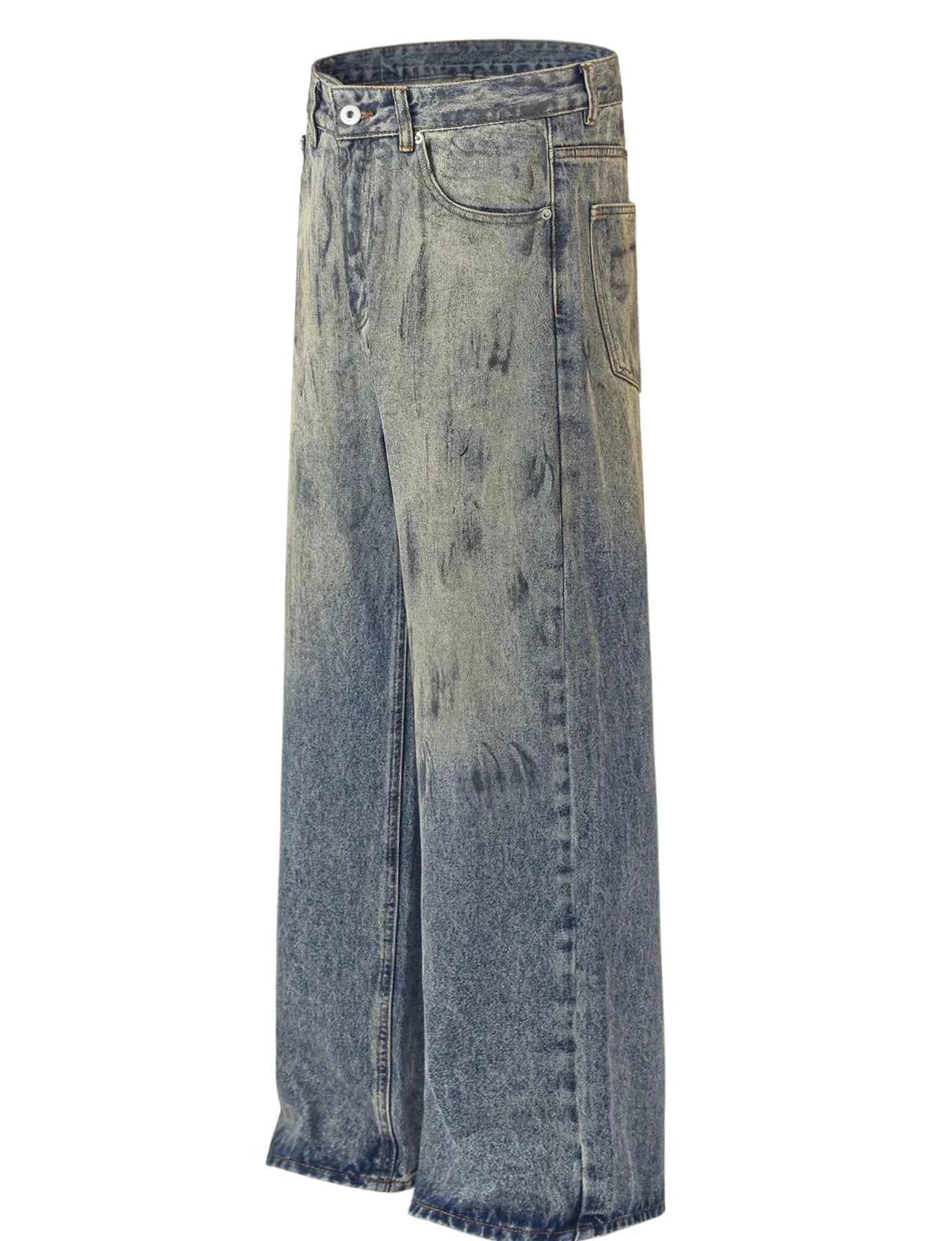 Men's Vintage Washed Wide Leg Jeans