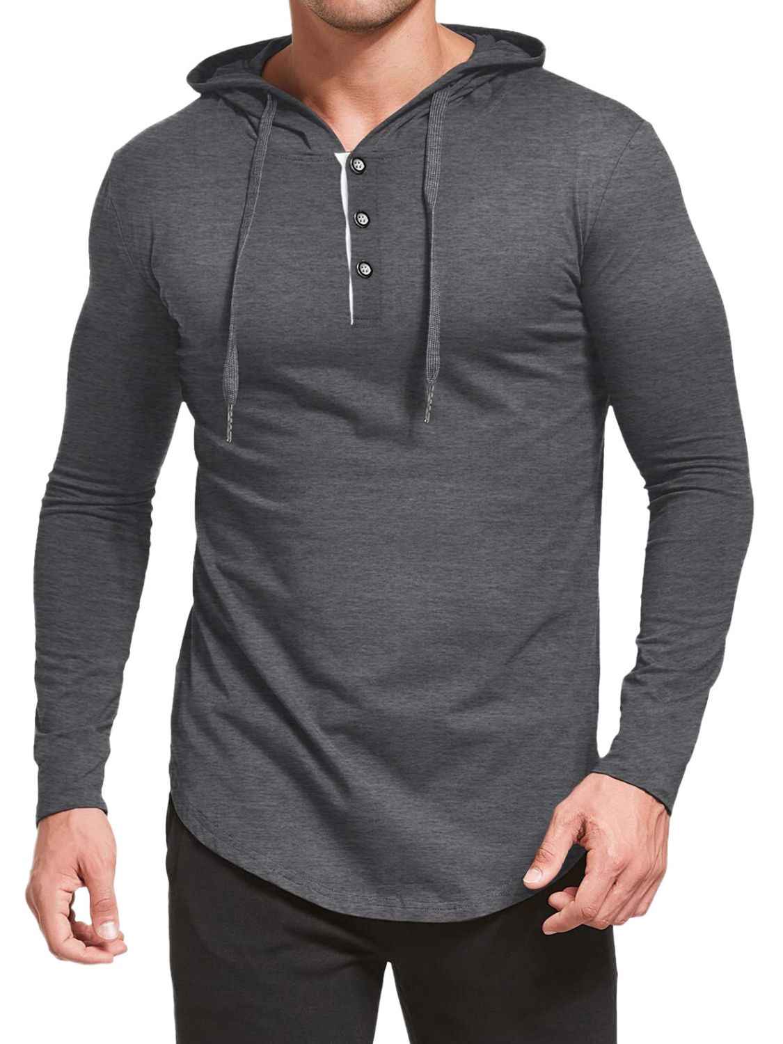 Men's Drawstring Polo Hoodie - Damned Threads