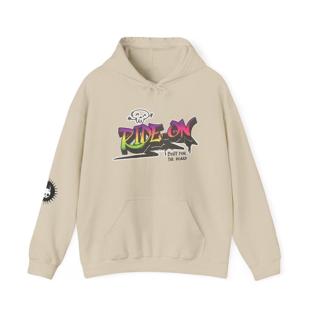 Ride-On - Unisex Heavy Blend™ Hooded Sweatshirt (Front) - Damned Threads