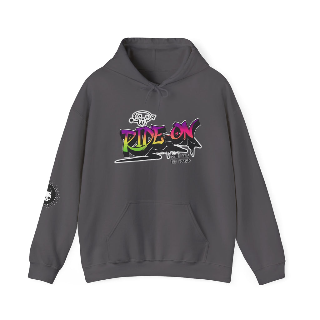 Ride-On - Unisex Heavy Blend™ Hooded Sweatshirt (Front) - Damned Threads