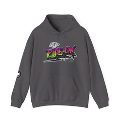 Ride-On - Unisex Heavy Blend™ Hooded Sweatshirt (Front) - Damned Threads