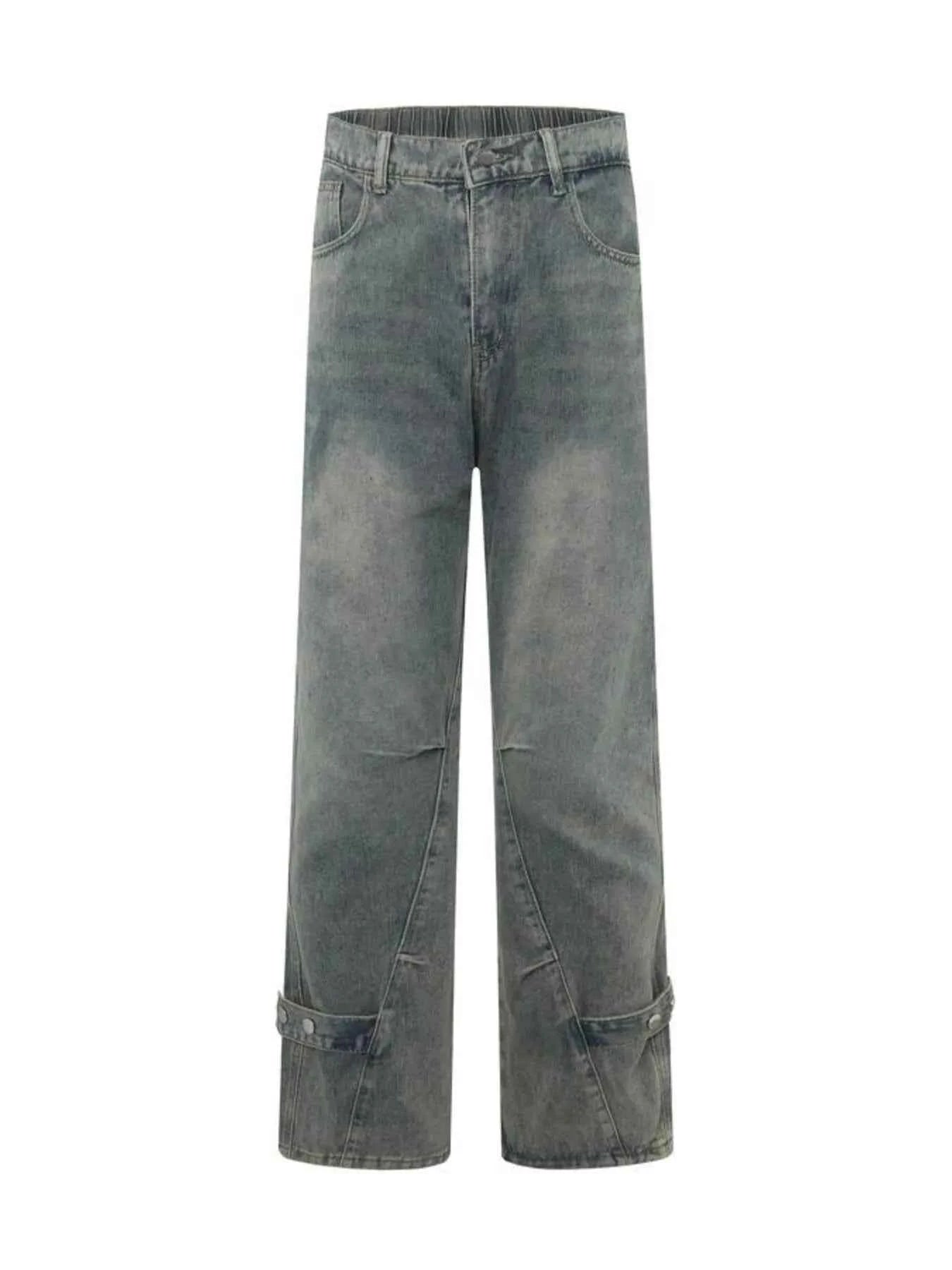 Men's High Waist Wide Leg Jeans
