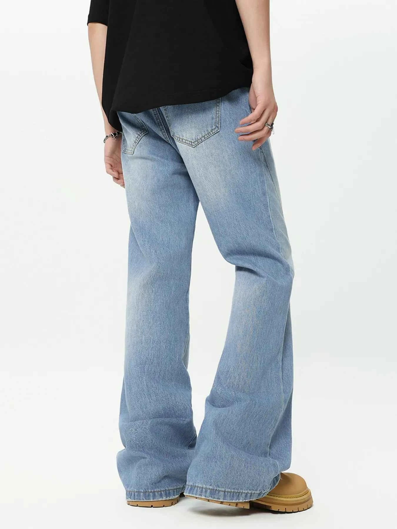 Men's Vintage Washed Wide Leg Jeans