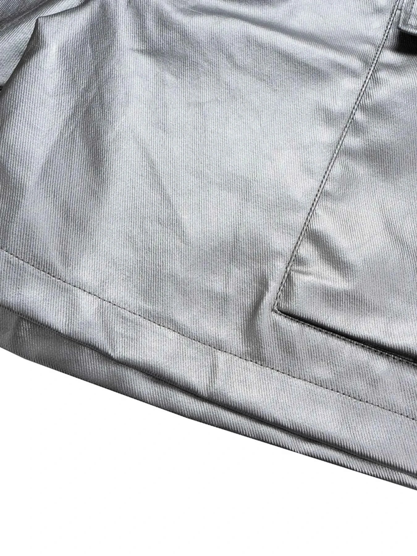 Men's Cargo Style Metallic Zipper Shorts