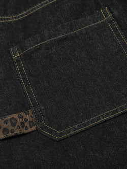 Men's Wide Leg Denim Shorts