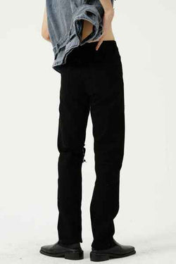 Distressed Mid Rise Jeans with Pockets - Damned Threads