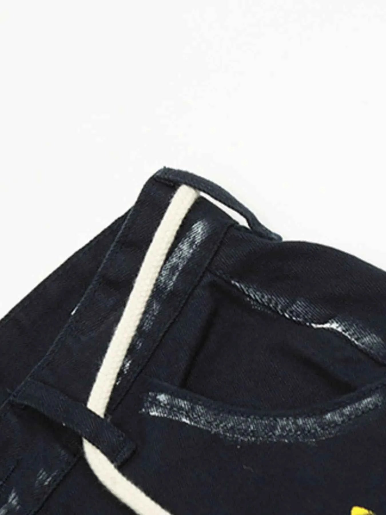 Men's Artistic Paint Splatter Wide Leg Baggy Jeans