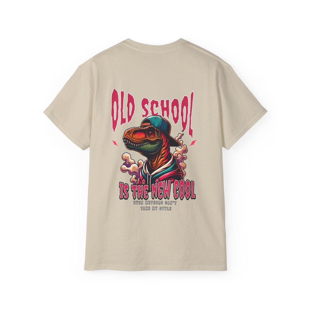 Old School Is The New Cool - Unisex Cotton Tee (Back) - Damned Threads