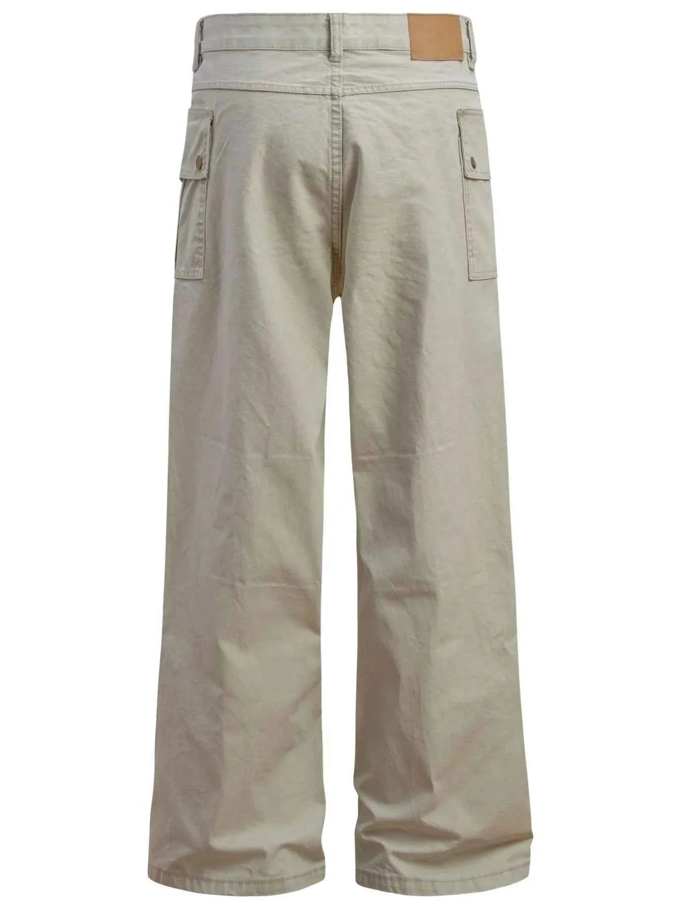 Men's Casual Cargo Wide Leg Pants with Multi-Pockets