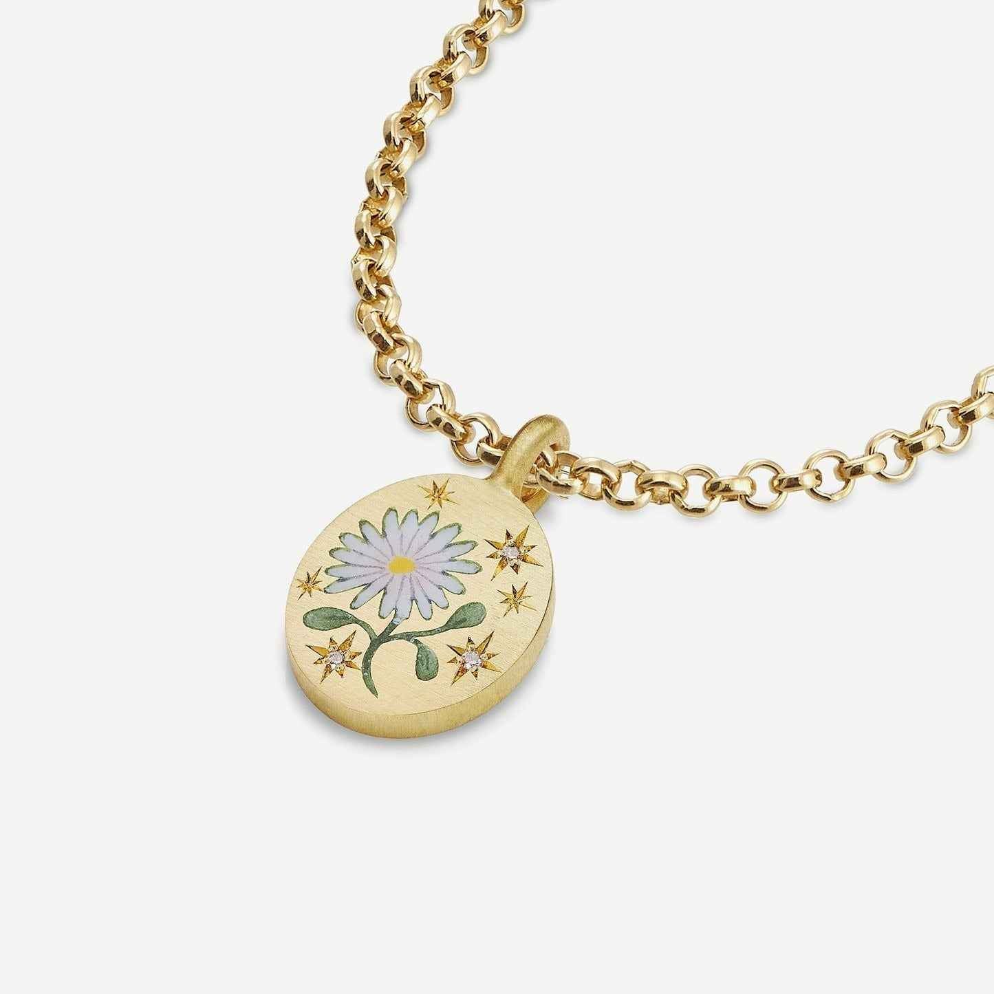 18K Gold Inlaid Zirconia Necklace With Personality Trait Design - Damned Threads