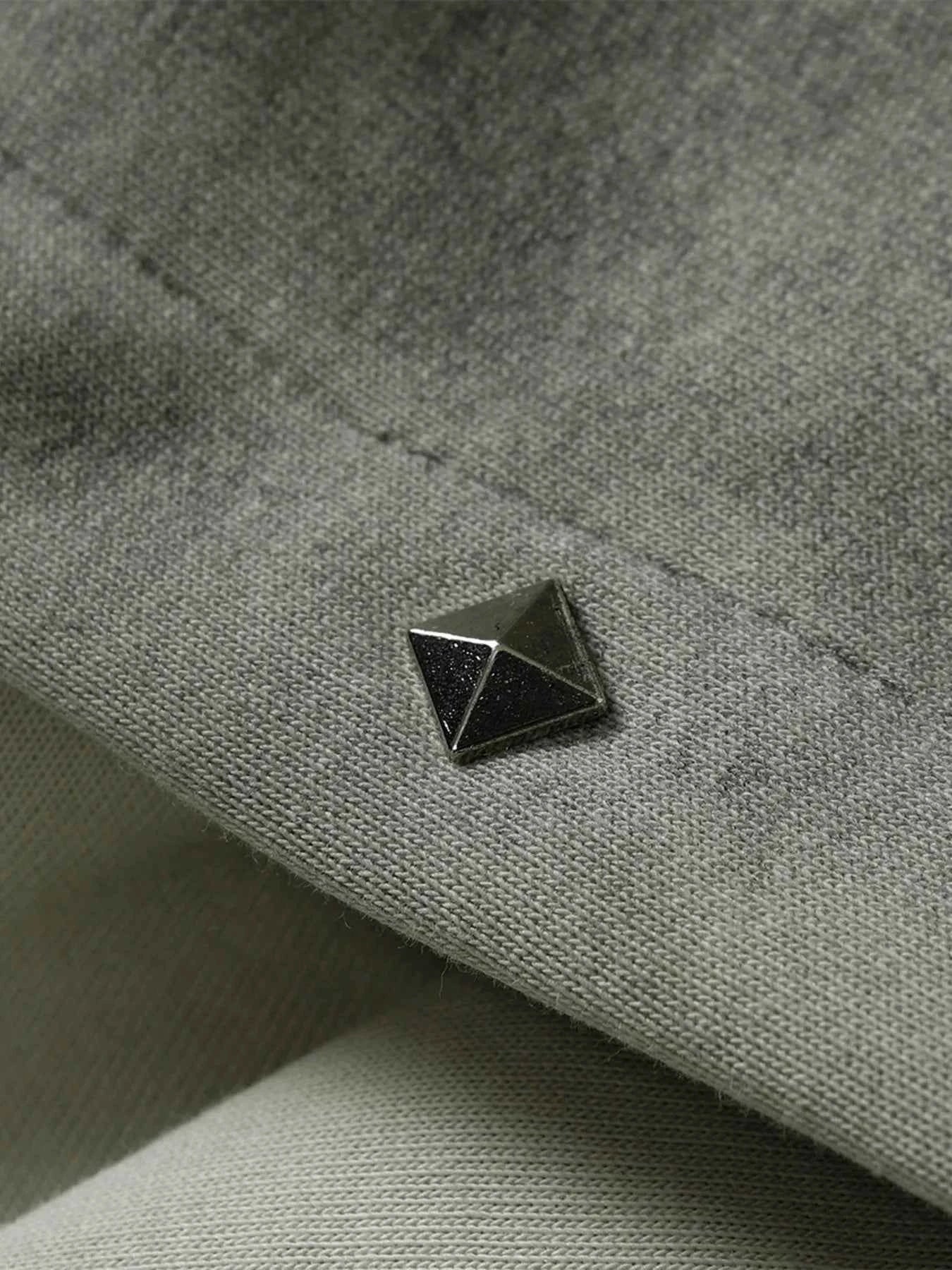 Men's Studded Zip Up Oversized Hoodie