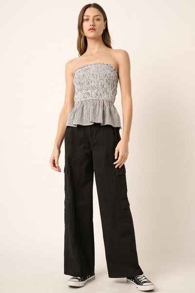 Mittoshop Low Rise Elastic Cover Waistband Cargo Pants - Damned Threads