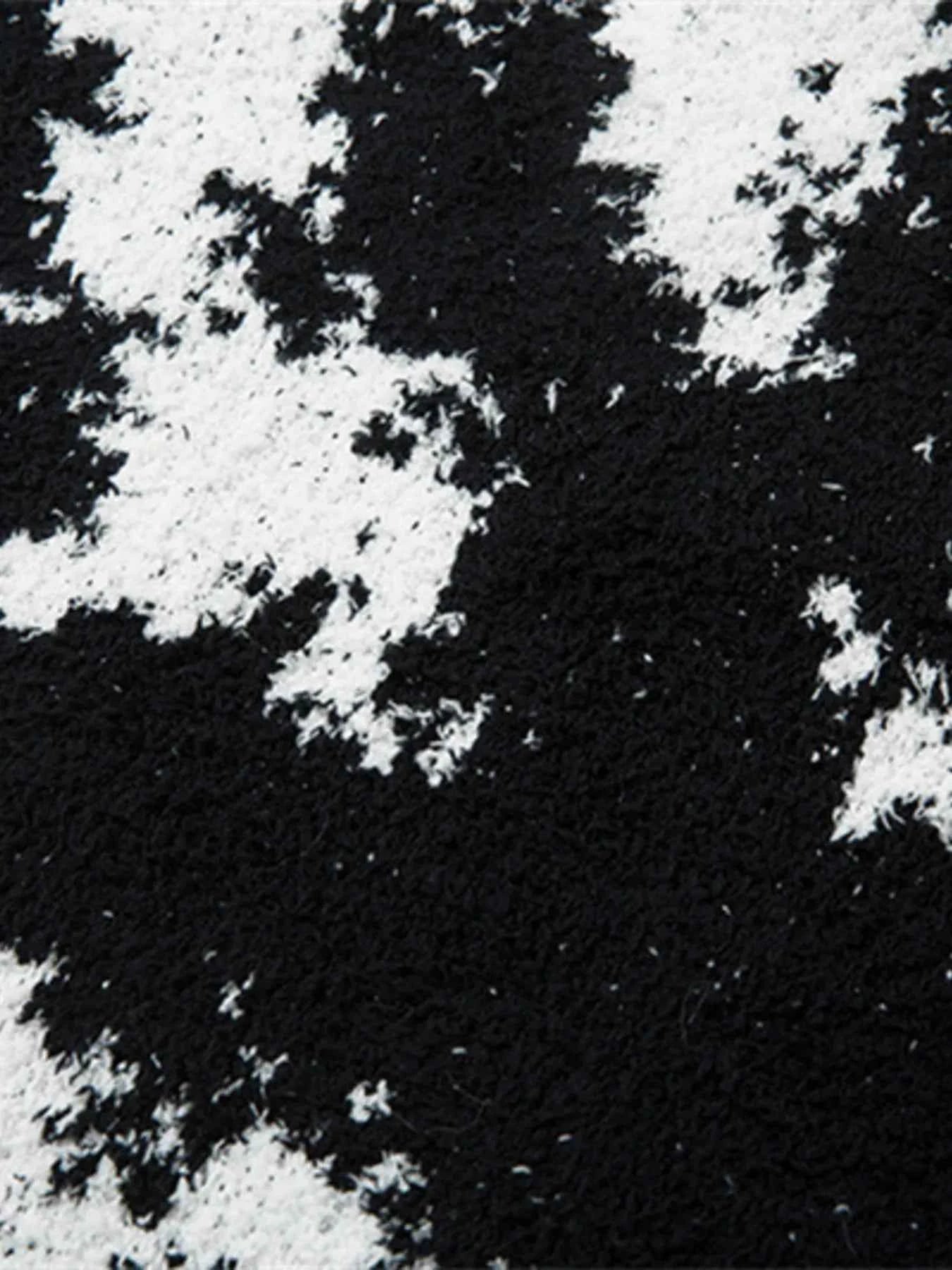 Men's Contrast Round Neck Long Sleeve Sweater