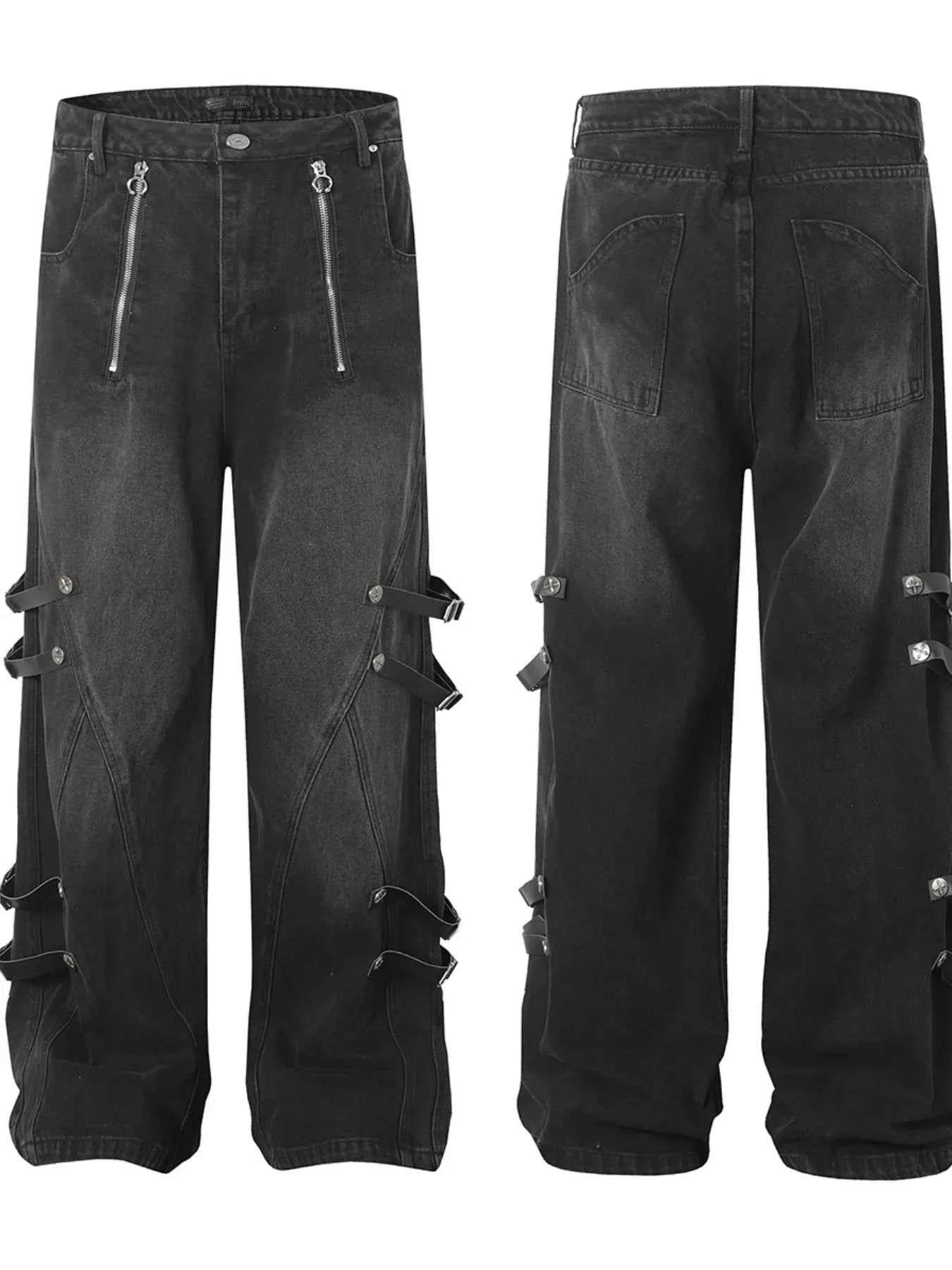 Men's Washed Jeans with Pockets