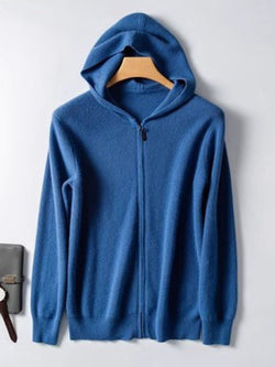 Men's Plus Size Zip Up Long Sleeve Hooded Cardigan - Damned Threads
