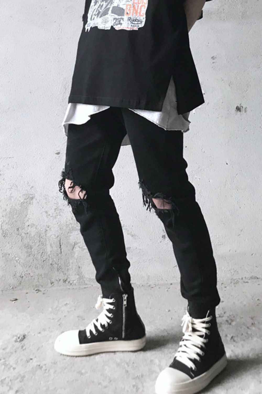 Men's Distressed Skinny Jeans - Damned Threads