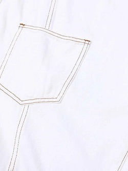Men's Cargo Curved Jeans with Contrast Stitching