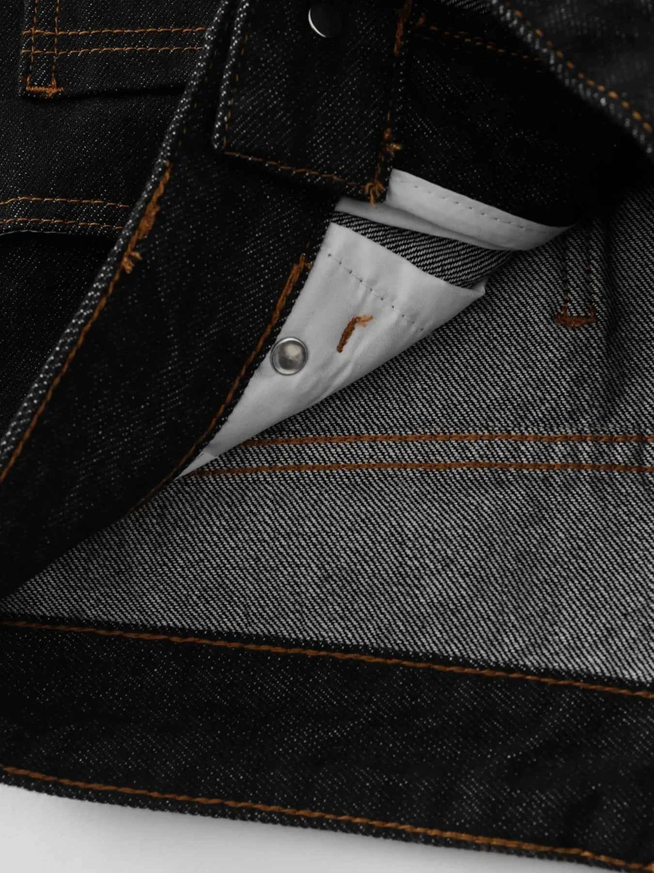 Men's Wide Leg Denim Shorts with Embroidered Pocket Detail