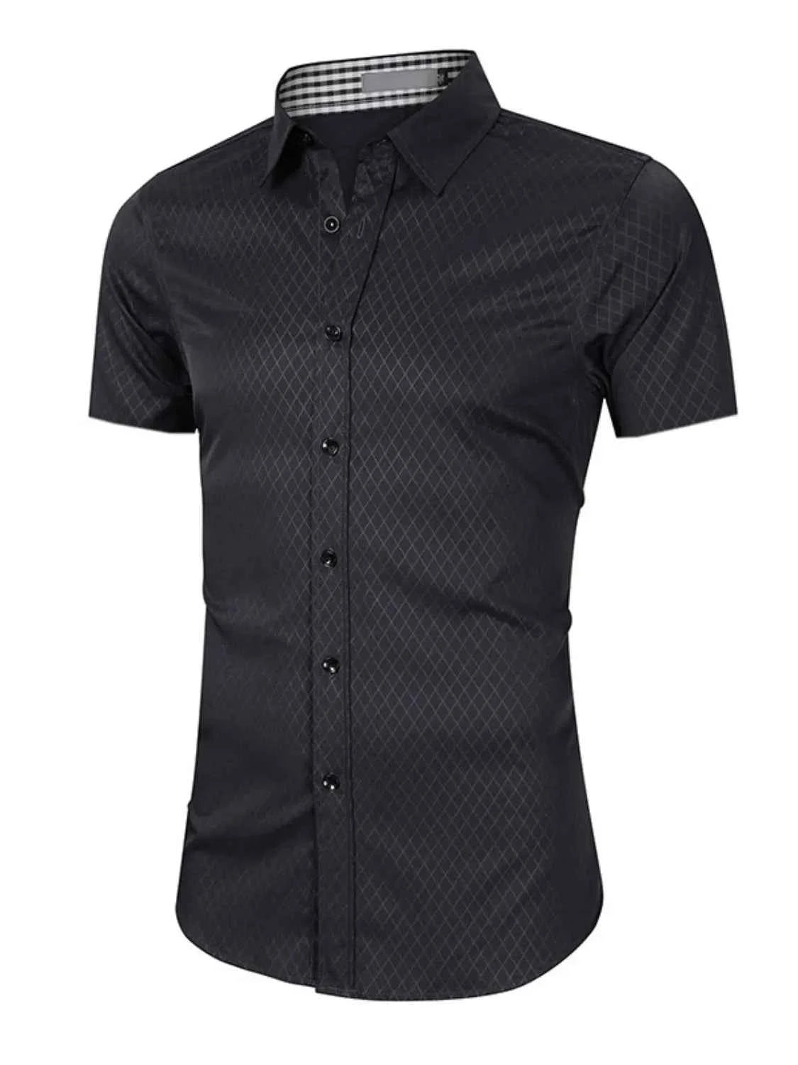 Men's Collared Neck Short Sleeve Shirt