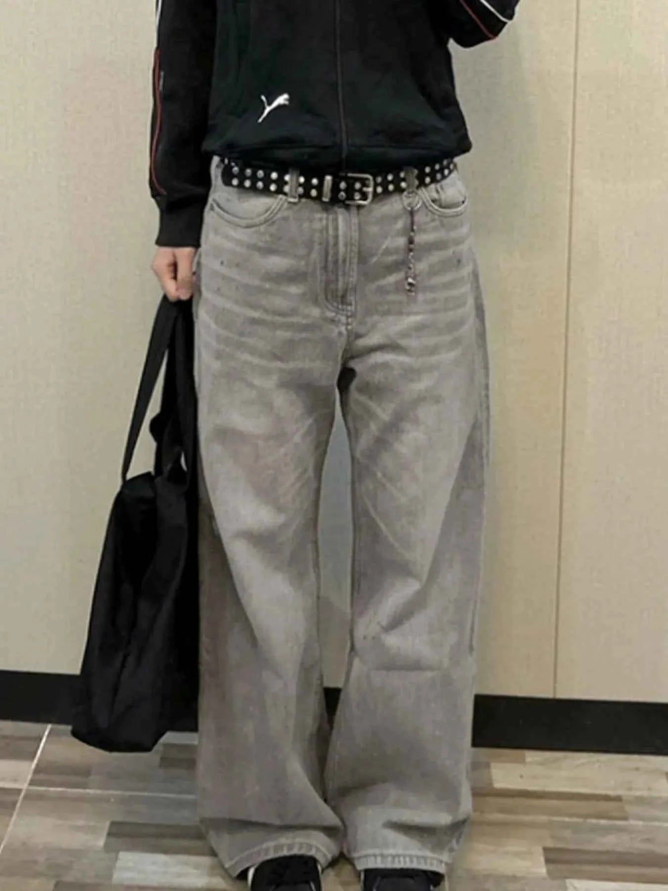 Men's Vintage Washed Wide Leg Jeans