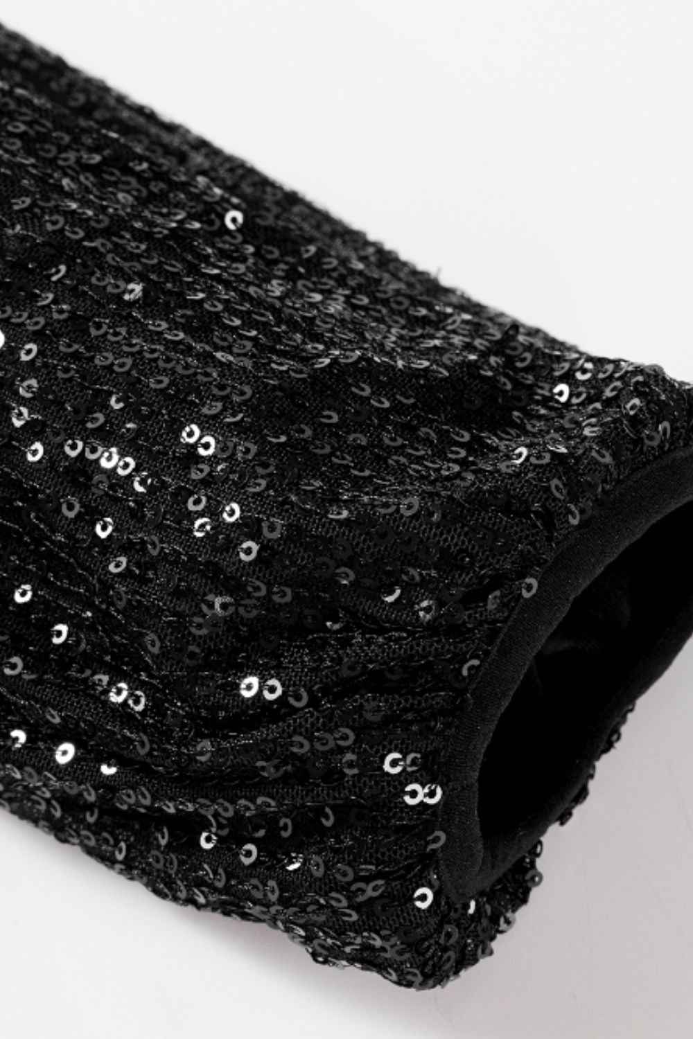 Sequin Zip Up Long Sleeve Jacket - Damned Threads