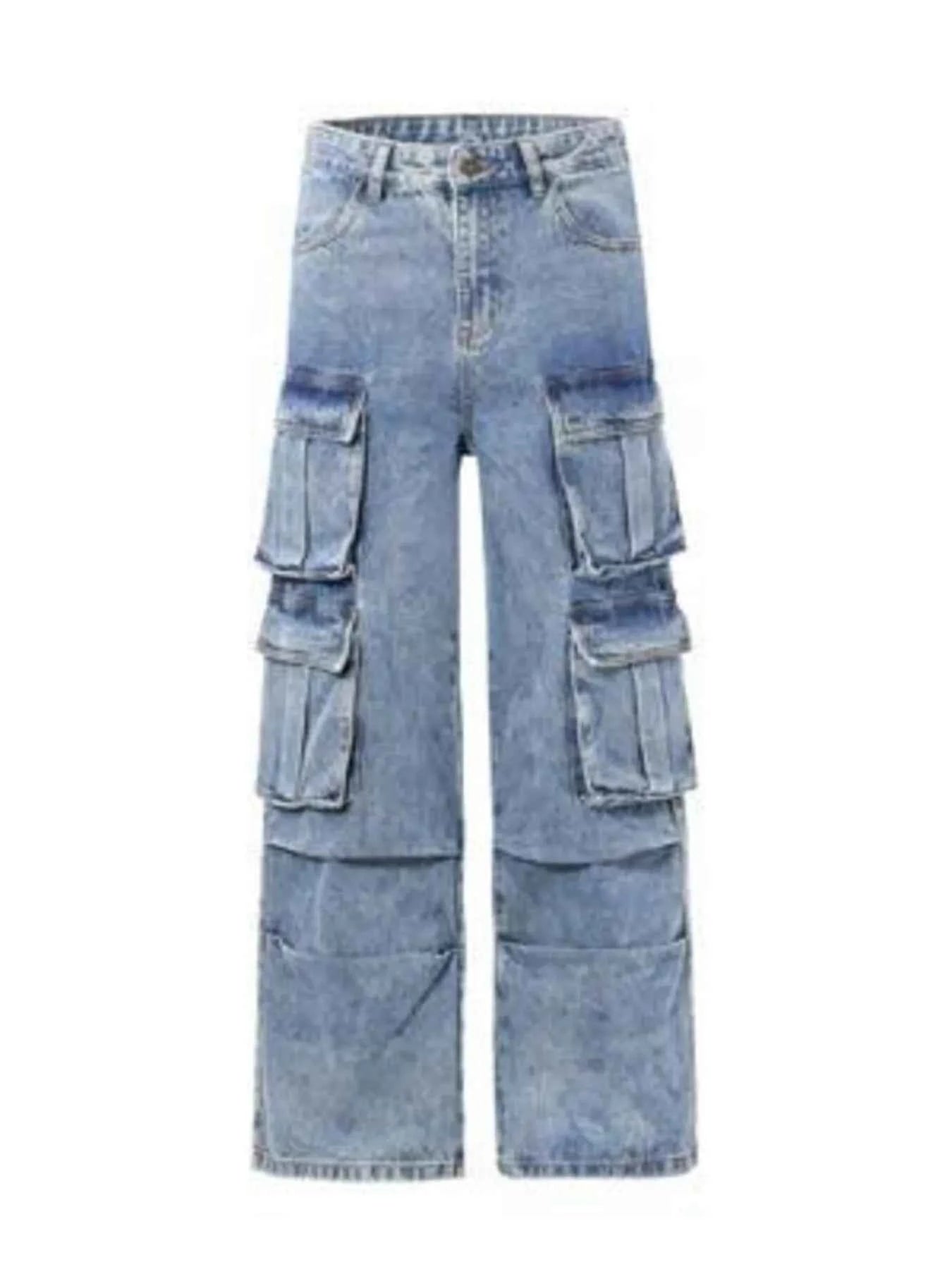 Men's Cargo Wide Leg Jeans