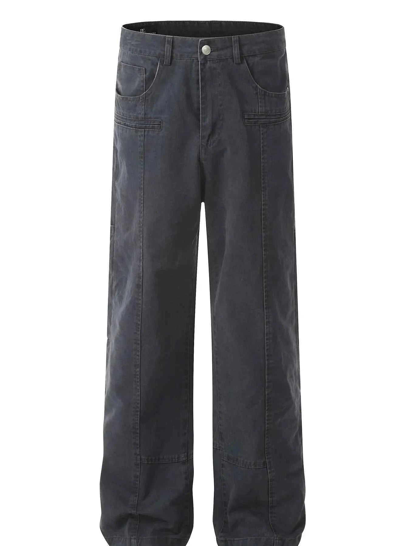 Men's Washed Wide Leg Pants