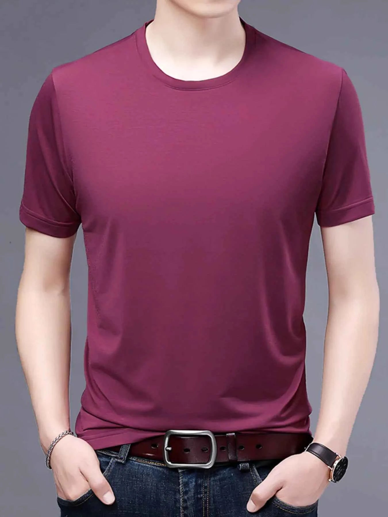 Men's Plus Size Classic Crew Neck Basic T-Shirt