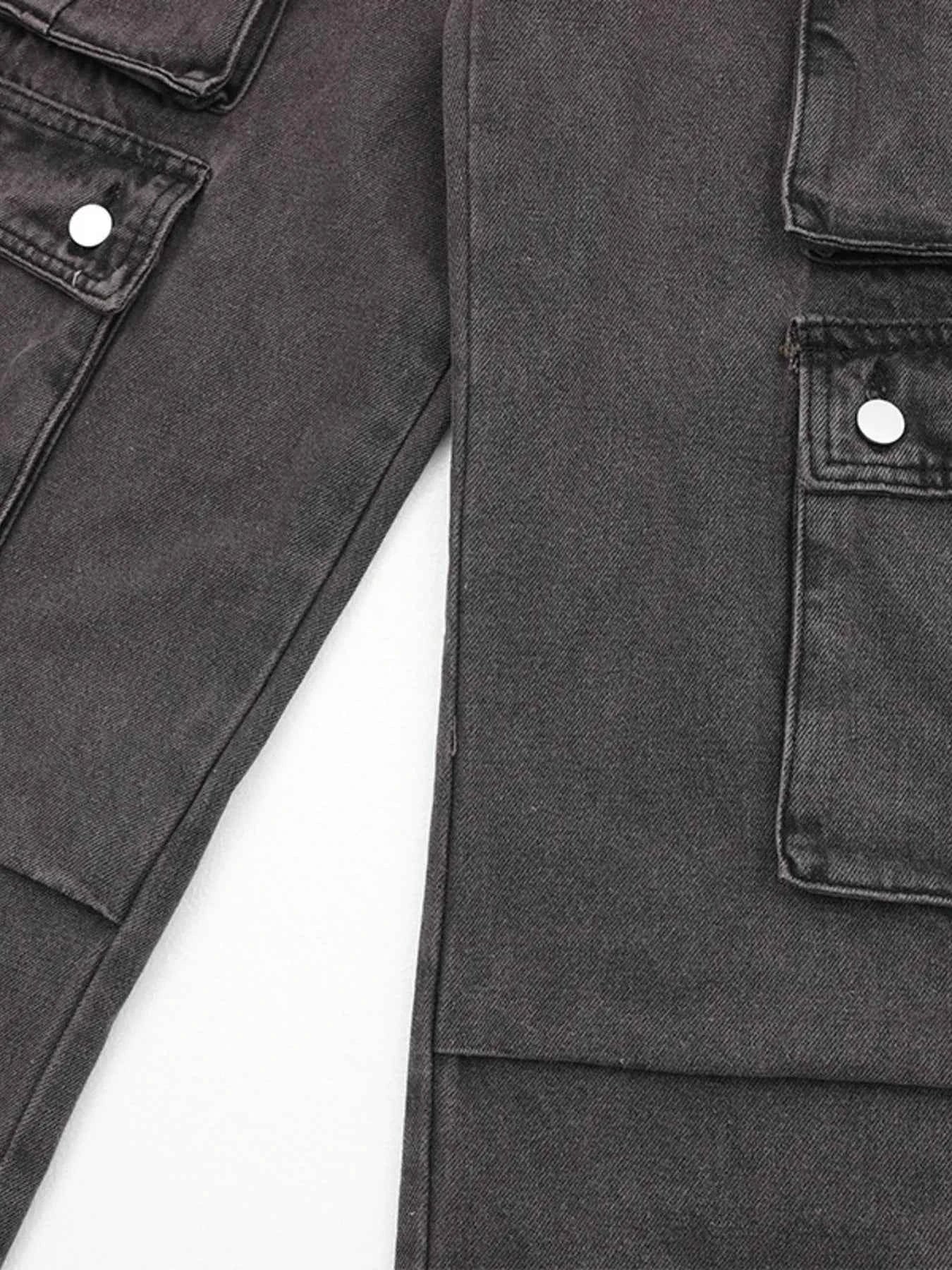 Men's Multi-Pocket Cargo Straight Jeans