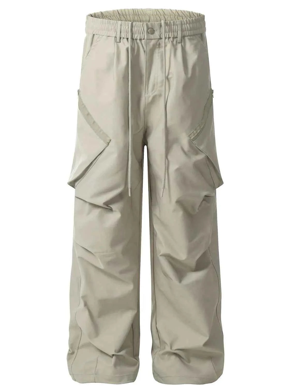 Men's Cargo Straight Pants with Multiple Pockets