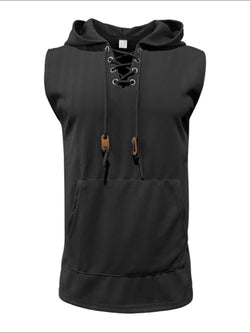 Men's Lace Up Hooded Top - Damned Threads