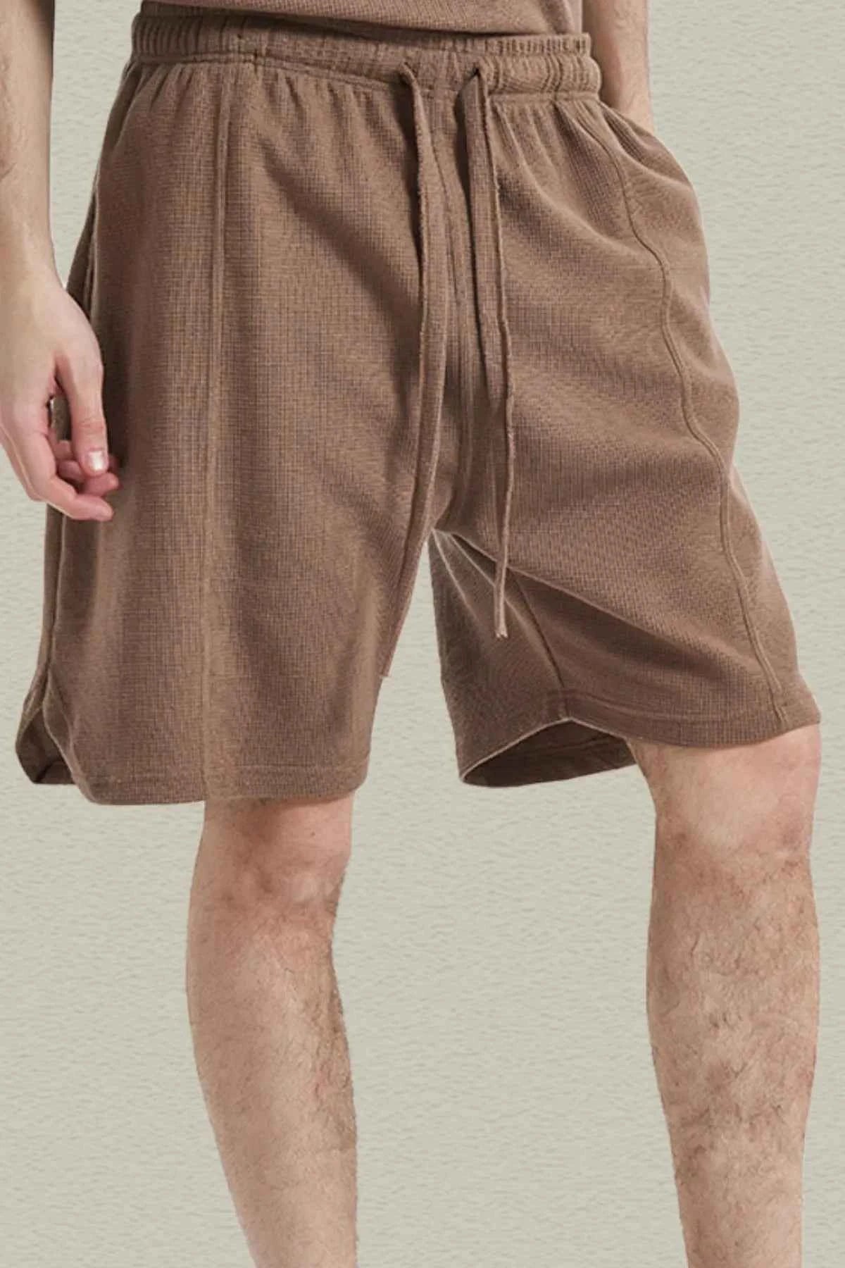 Men's Drawstring Pocketed Shorts
