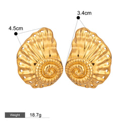 18K Gold-Plated Starfish/Shell/Conch/Bee-Shaped Earrings - Damned Threads
