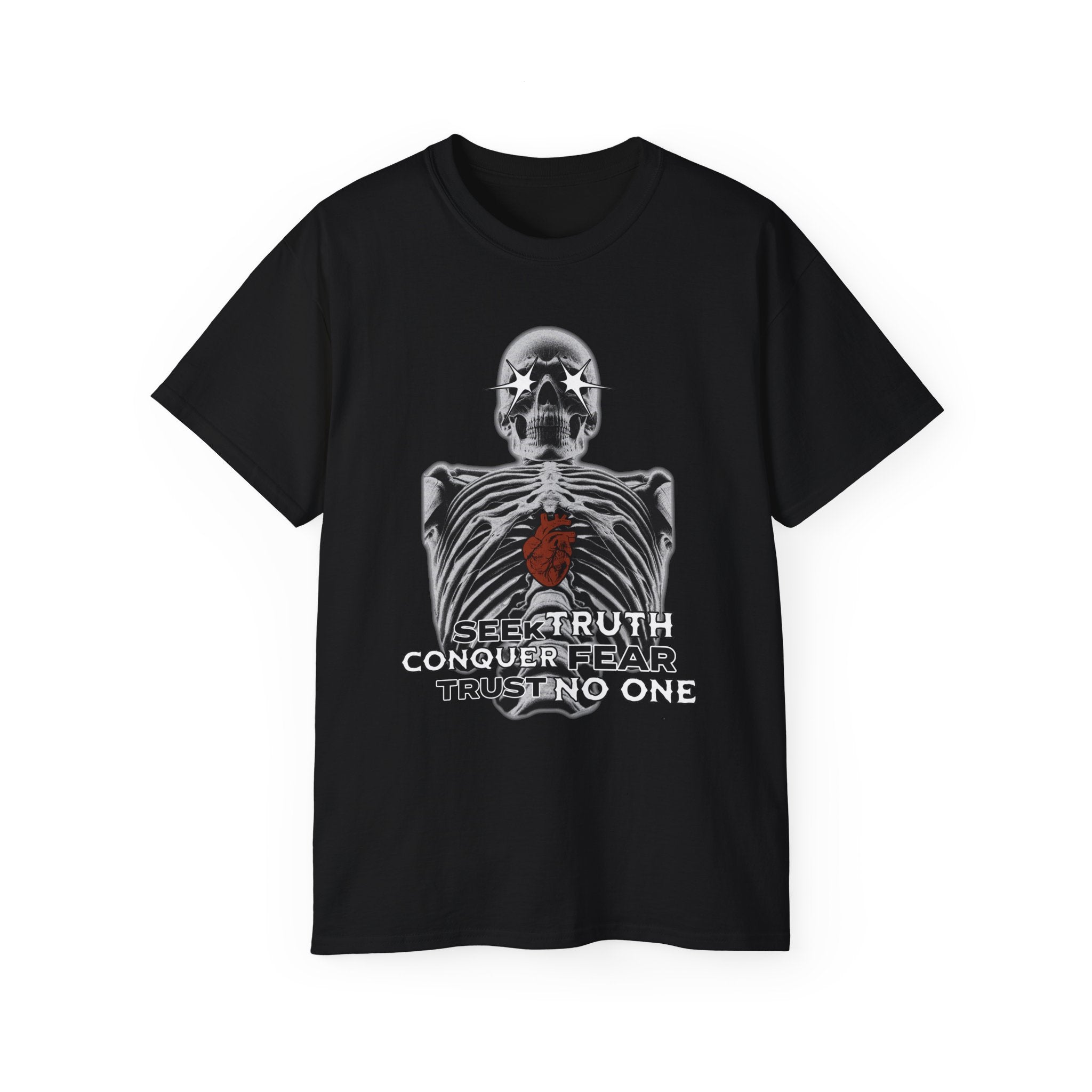 Exposed Heart - Unisex Cotton Tee (Front) - Damned Threads