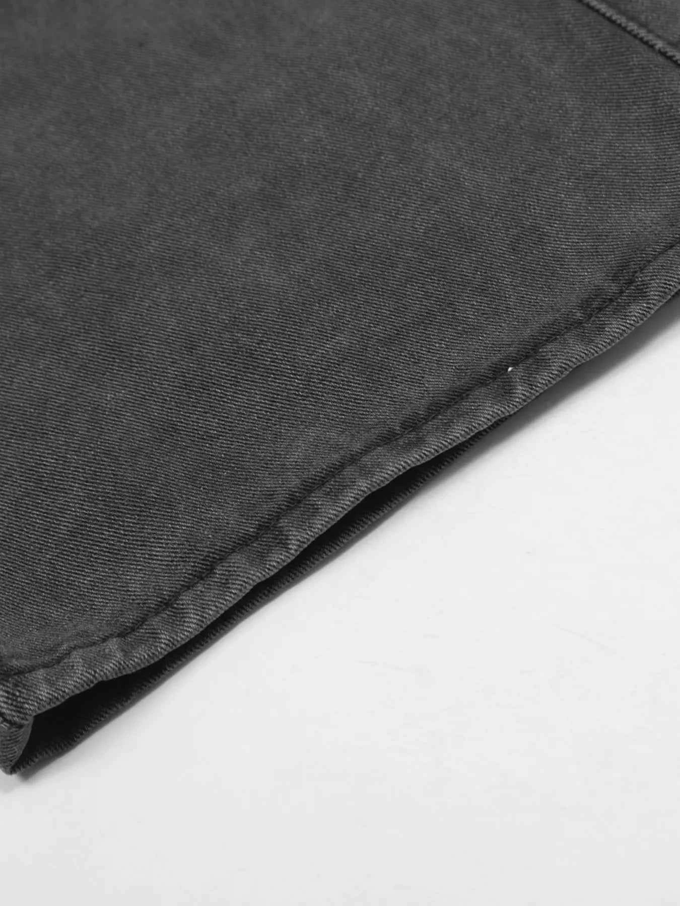 Men's Multi-Pocket Cargo Jeans with Zipper Details