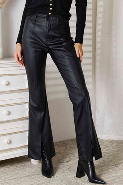 Kancan Slit Flare Leg Pants - Damned Threads