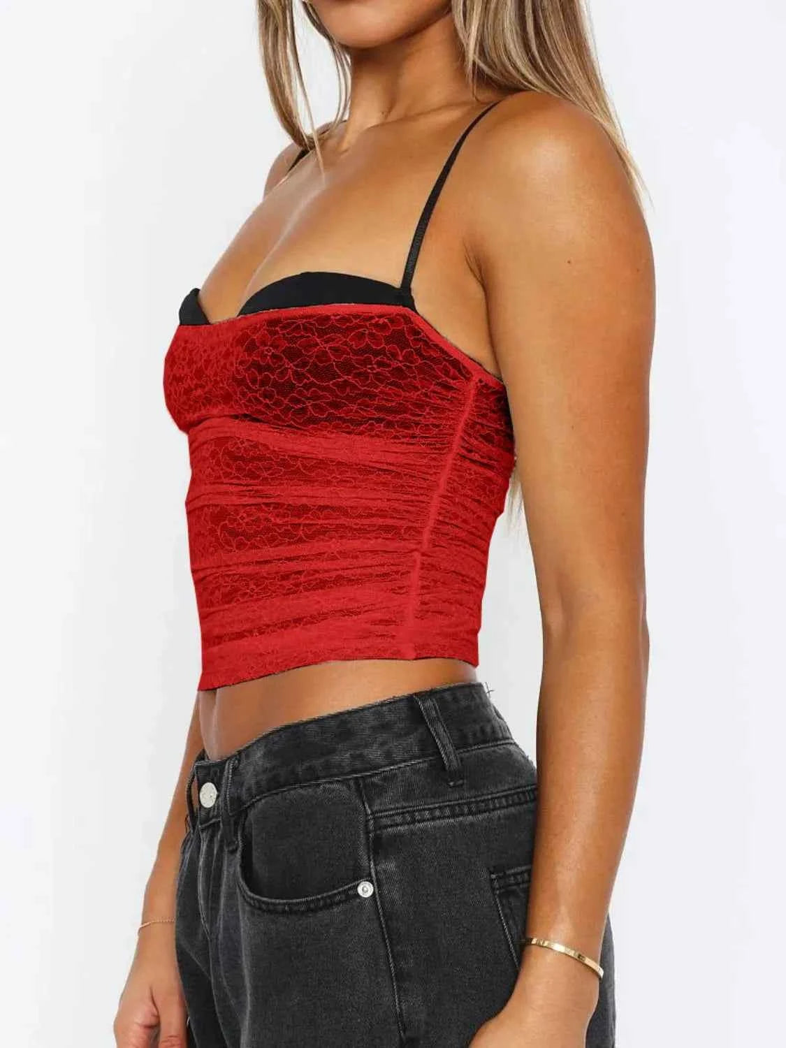 Lace Sweetheart Neck Cami