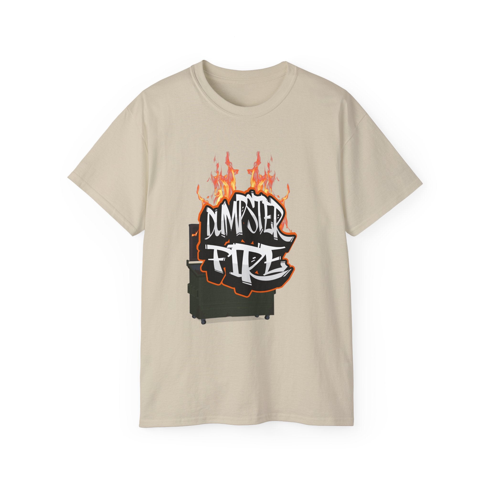 Dumpster Fire - Unisex T-Shirt (Front) - Damned Threads