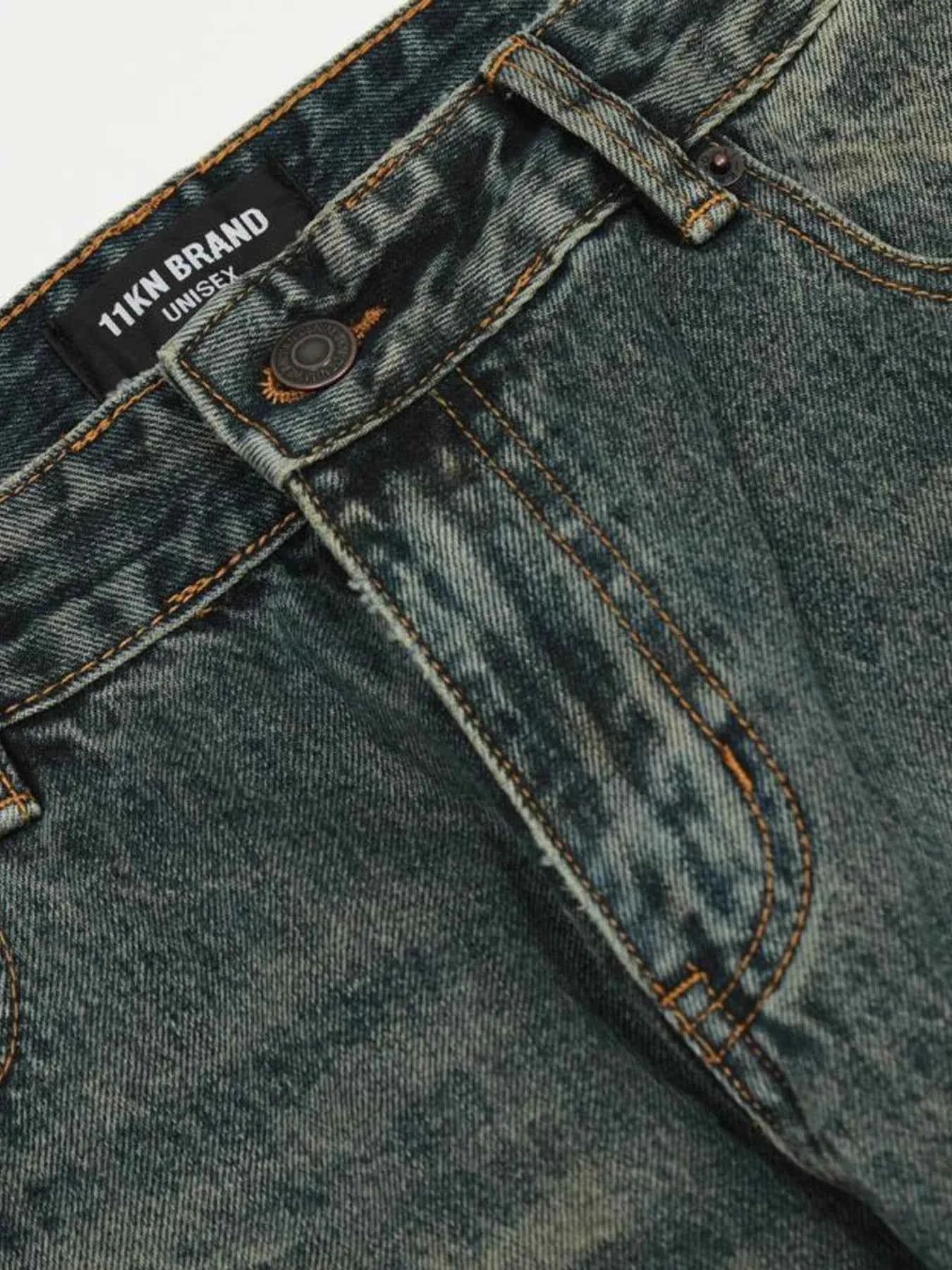 Men's Vintage Distressed Flare Jeans