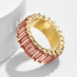 18K Gold Colorful Gem-Stacked Ring - Damned Threads
