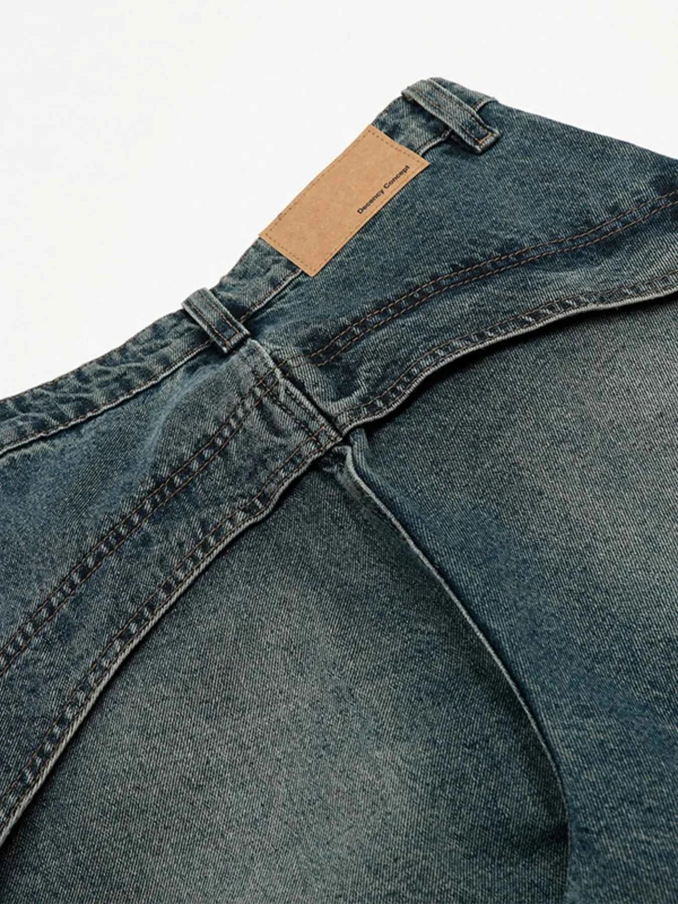 Men's Vintage Washed Wide Leg Baggy Jeans