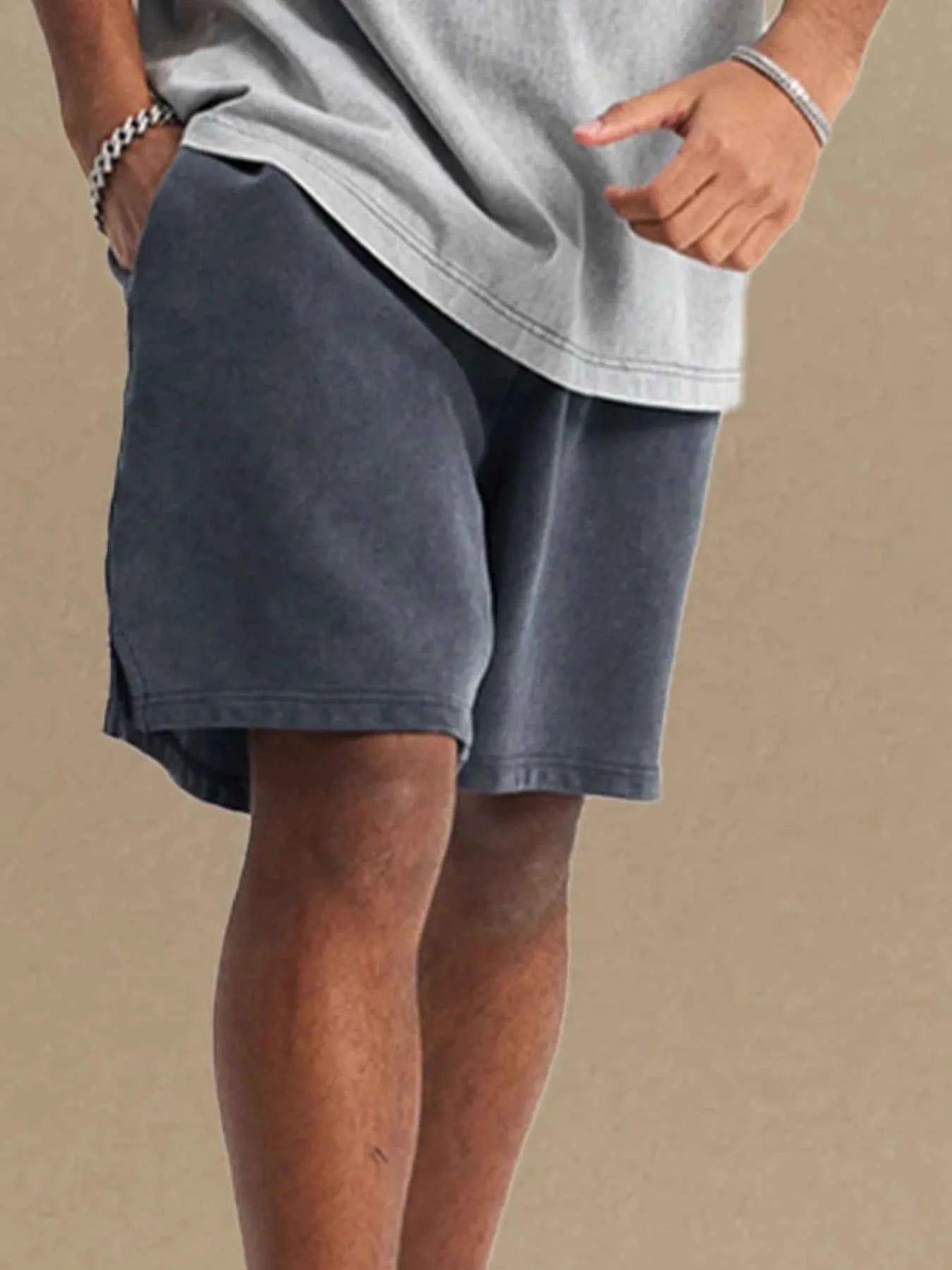 Men's Casual Elastic Waist Shorts