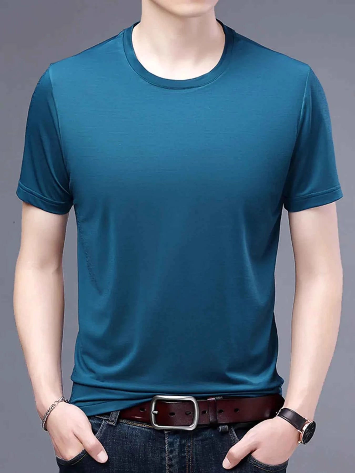 Men's Plus Size Classic Crew Neck Basic T-Shirt
