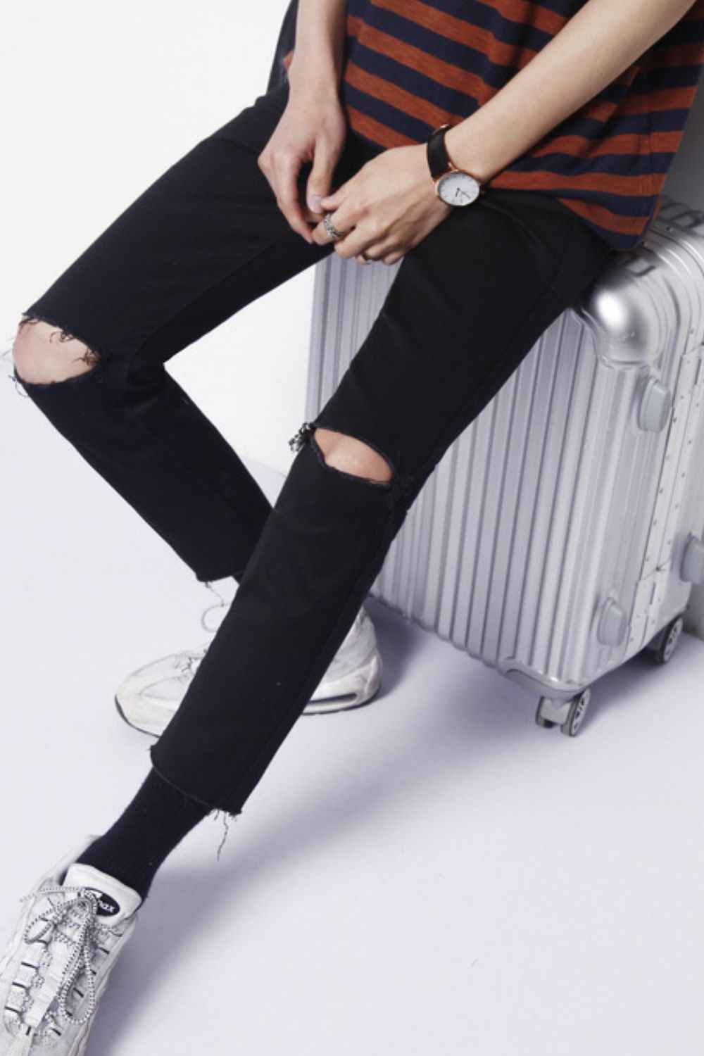 Men's Distressed Skinny Jeans - Damned Threads