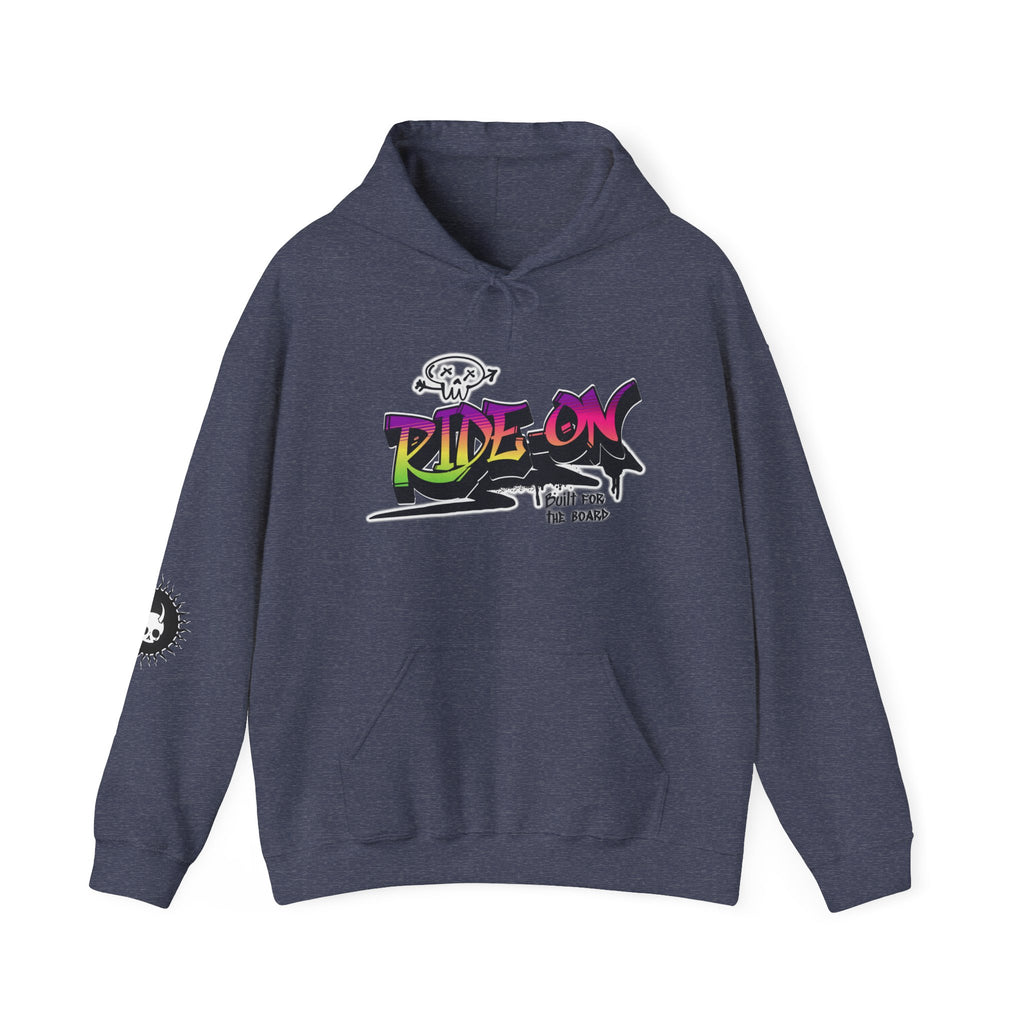 Ride-On - Unisex Heavy Blend™ Hooded Sweatshirt (Front) - Damned Threads