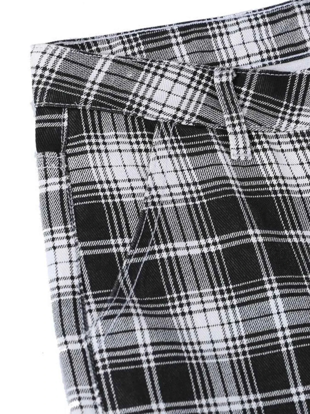Men's Plaid Wide Leg Pants