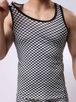 Men's Chessboard Tank - Damned Threads